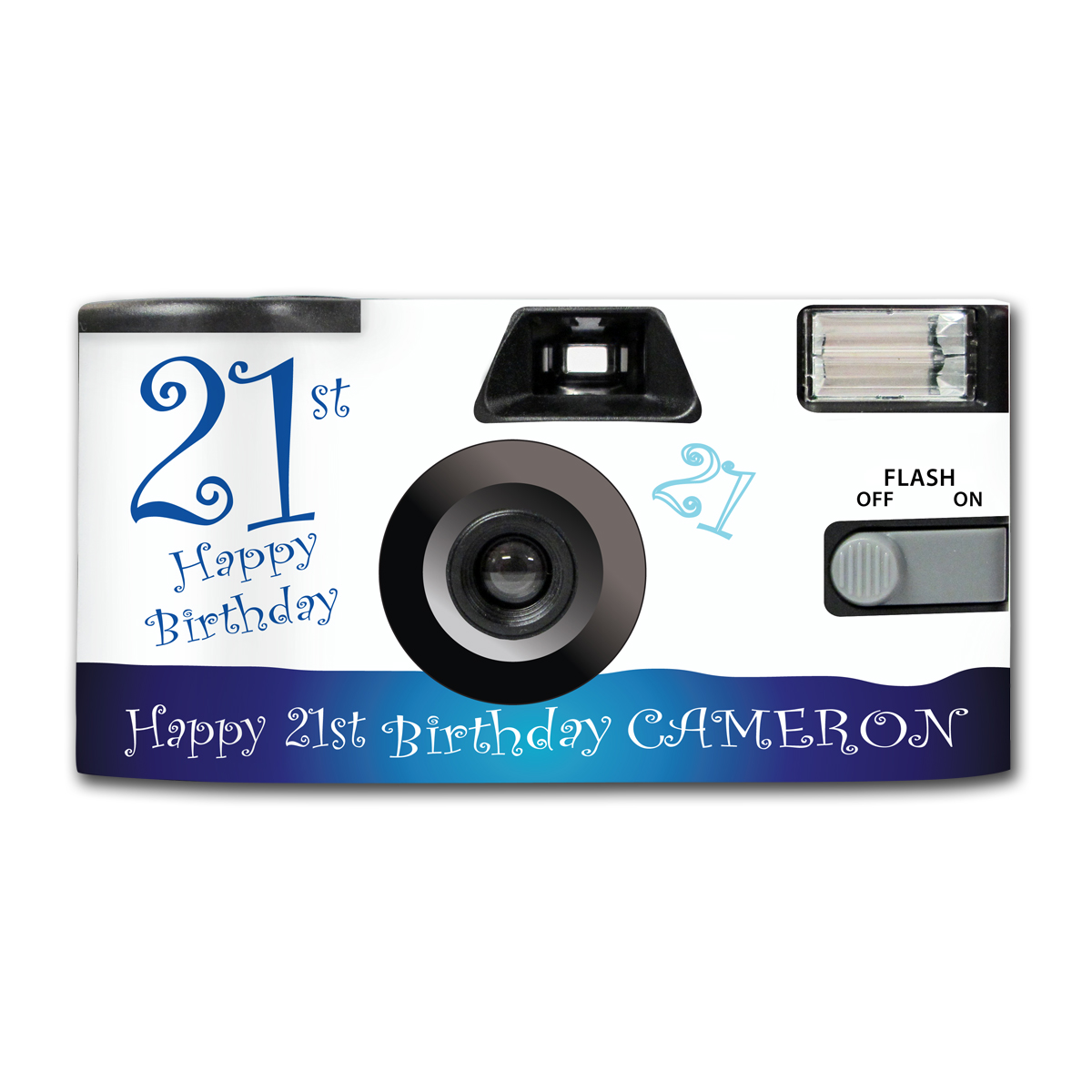 Party Blue - Personalised - Disposable Camera Company