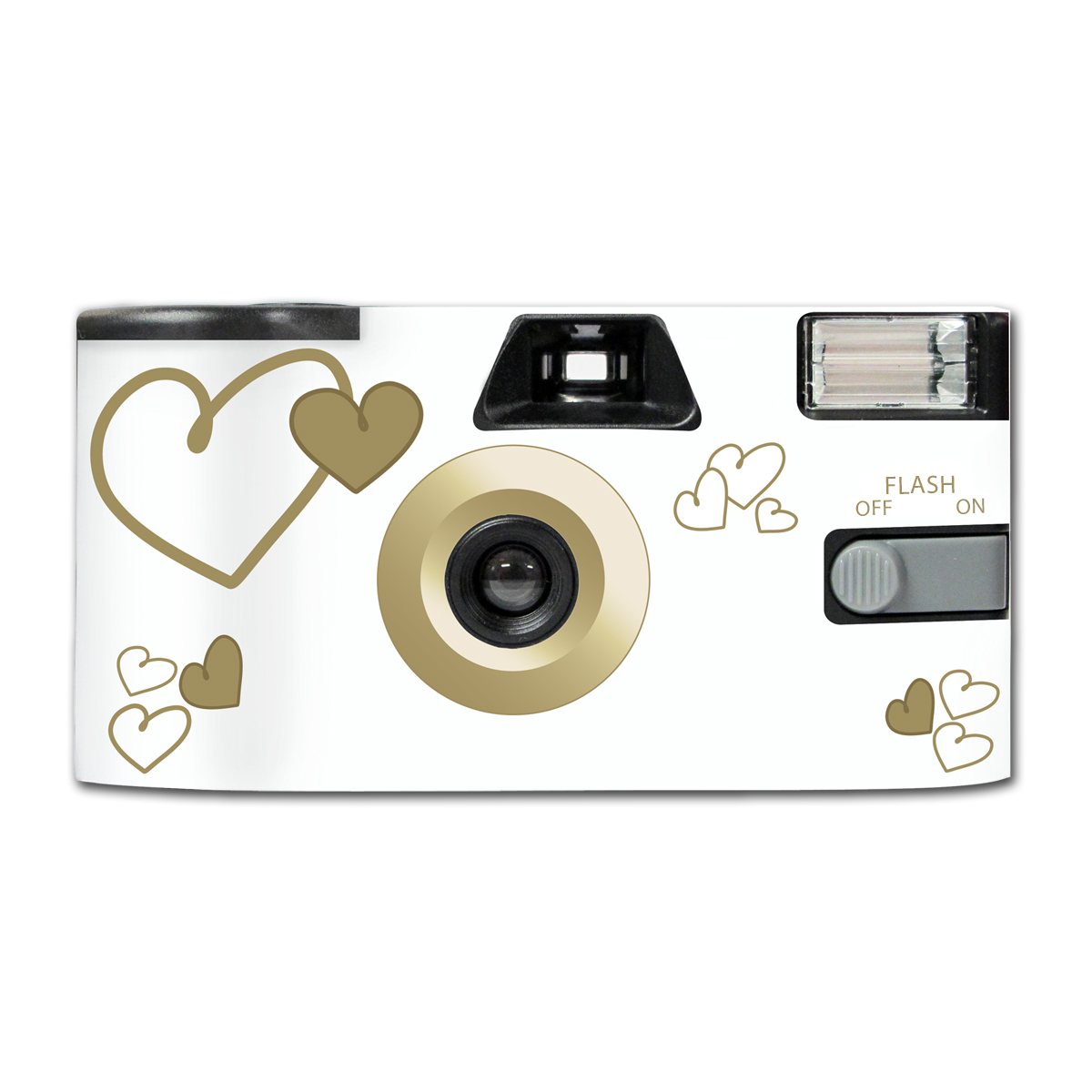 All Occasions Gold Hearts - Disposable Camera Company